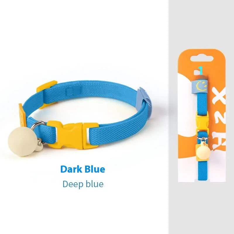 Small dog elastic decoration collar in seven colour options with monochrome pattern