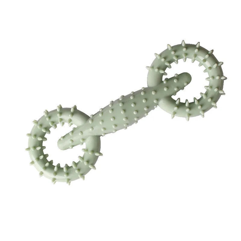 Blue TPR dog chew ring toy for puppies, 16cm diameter safe chewing toy