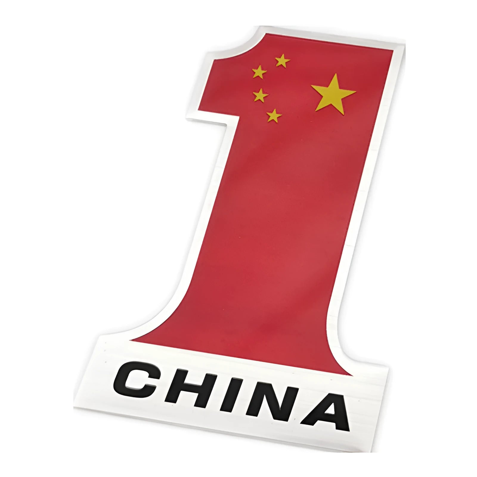 Metal car personality sticker in aluminium alloy with 3D stereo flag design, 12cm x 8cm, showing Russia flag option on car body