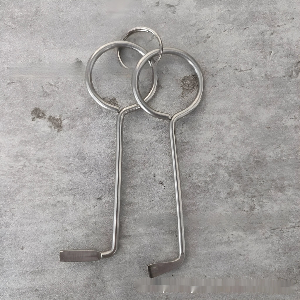 Two alloy wrench tools from portable family repair set