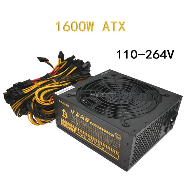 Black server power supply unit with high wattage rating for 110V systems.