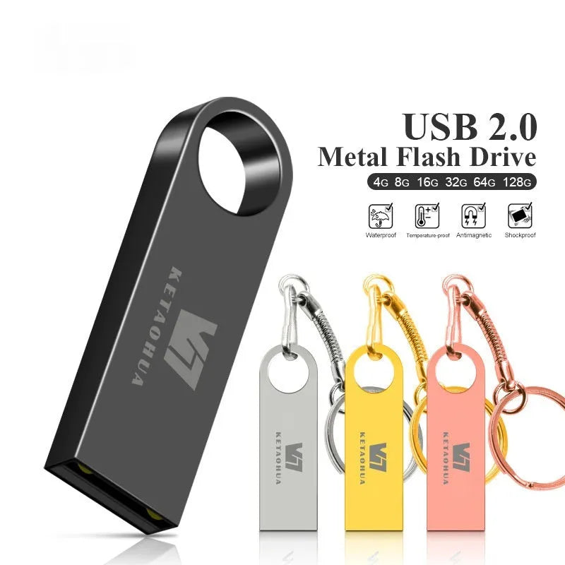 Silver metal car-shaped USB flash drive on a white background showing compact size.