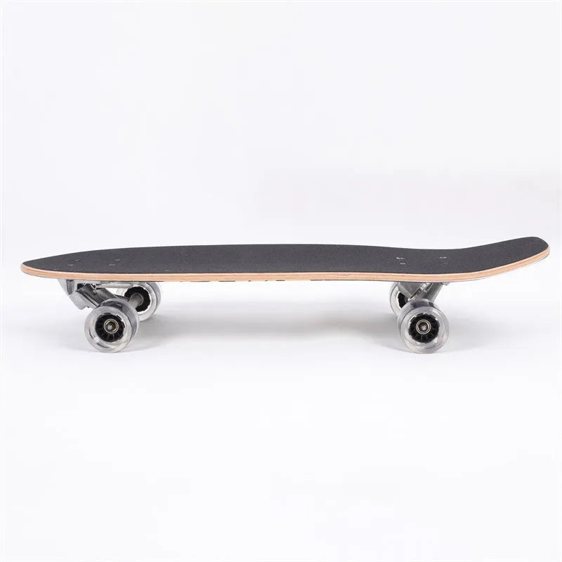 White street scooter with 31-inch maple wooden deck for urban riding
