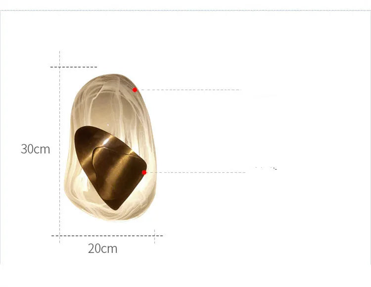Crystal wall lamp with copper finish and warm light for bedroom study