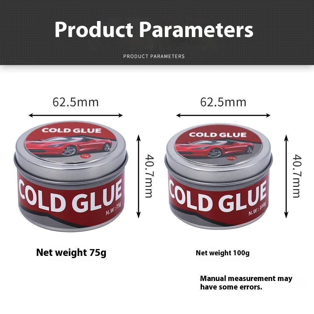 Cold glue container for automobile depression repair in 100g or 75g specifications