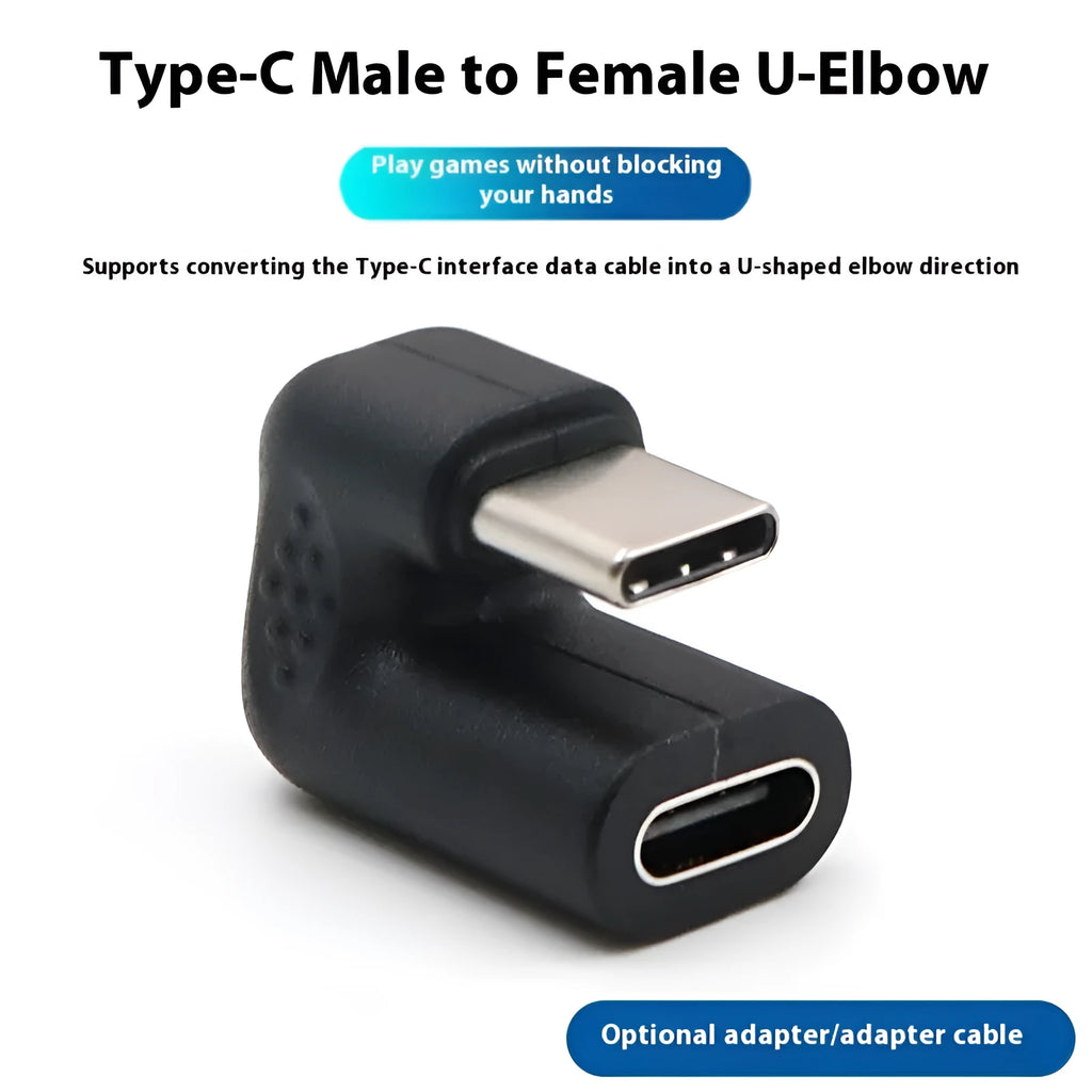 Plastic USB male to female adapter extension cable with U-bend connector, 4-piece pack.