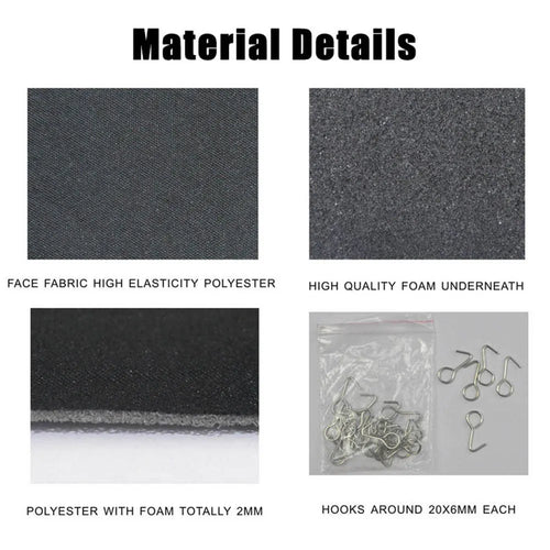 Red gecko mesh cloth universal car seat cover 9-piece set for 5-seater vehicles with iron hooks