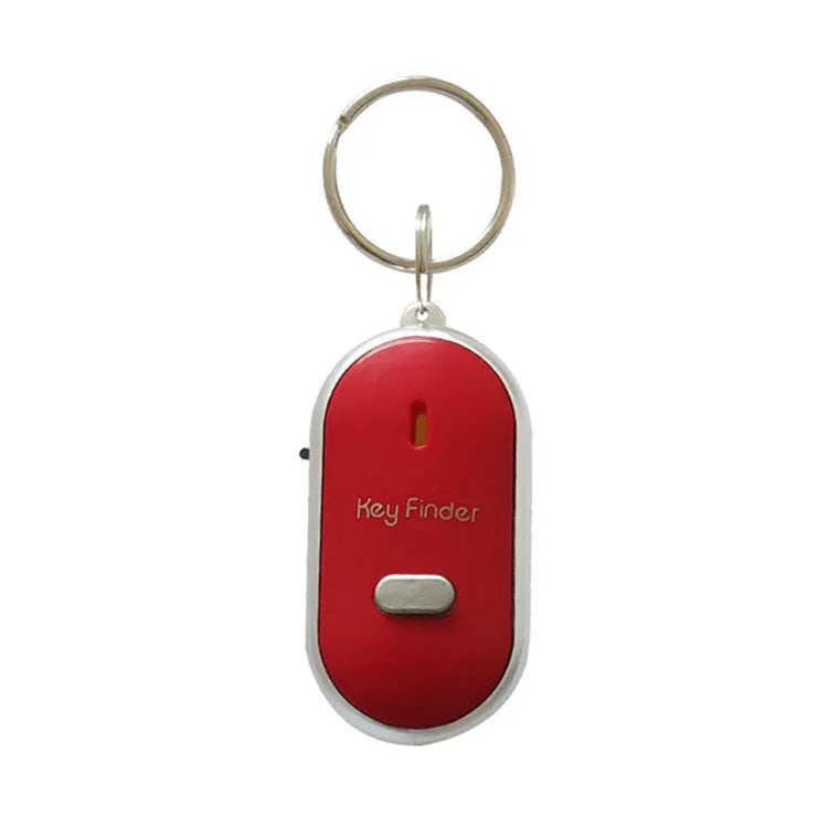 Oval-shaped plastic acrylic key finder pendant in red, blue, white, black, and orange colours