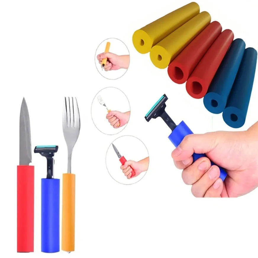 Rubber auxiliary grip hose for tableware pen tools showing inner diameters