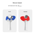 Red and blue plastic silicone hand grip accessory for Pico 4 VR controllers measuring 160x110x80mm