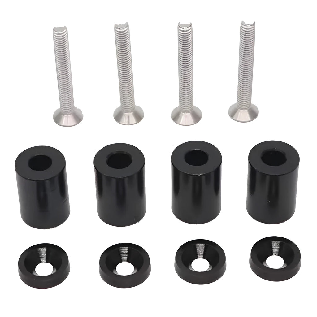 Aluminium alloy machine cover pad height sheet kit for modified cars with screws, nuts and washers