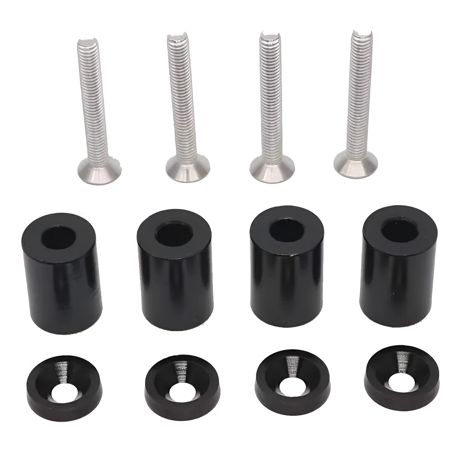 Aluminium alloy machine cover pad height sheet kit for modified cars with screws, nuts and washers
