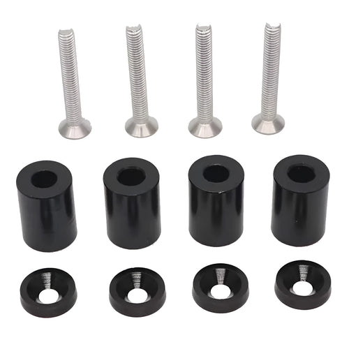 Aluminium alloy machine cover pad height sheet kit for modified cars with screws, nuts and washers