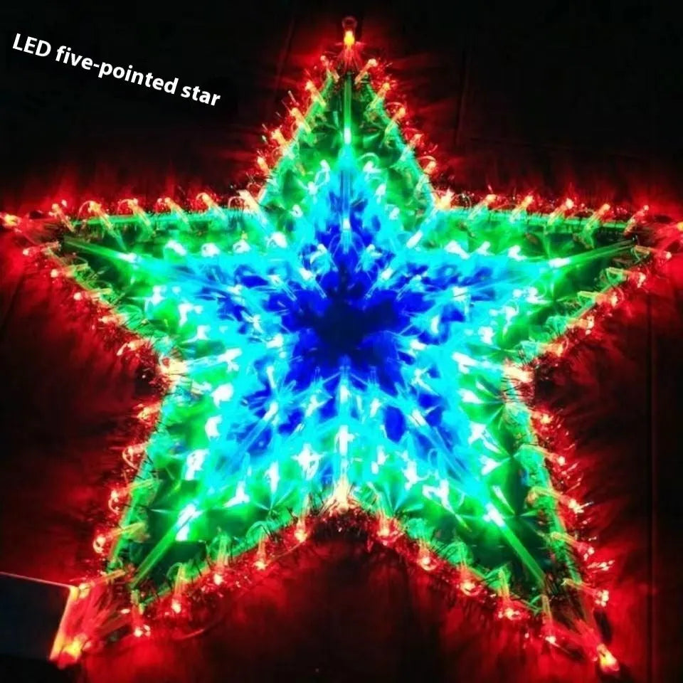 Christmas outdoor decorative string lights with peacock lamp, love, sunflower and star shapes