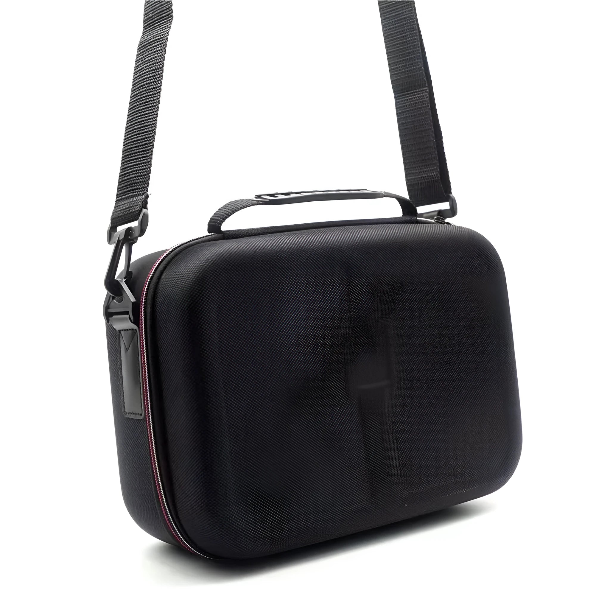 Black EVA hard-shell storage case for game console accessories like controllers and cables.