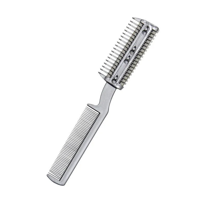 Plastic dog grooming comb with bristles for hair cleaning