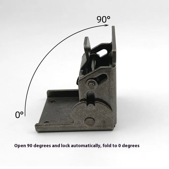 Furniture foot folding hinge for cabinets and wardrobe doors with adjustable 0-90 degree angle in multiple finish options