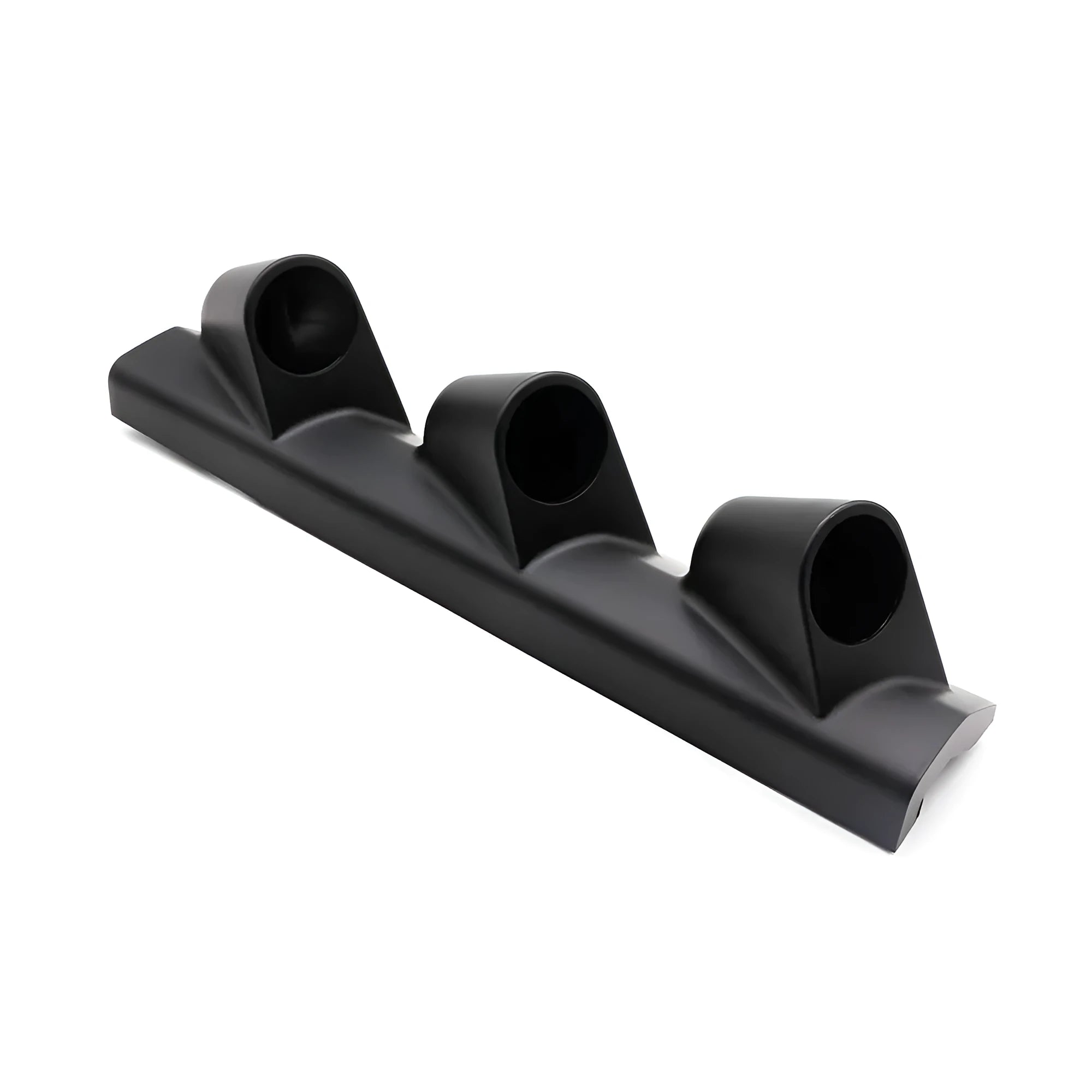 Black car instrument stand with three-hole mounting pattern for 52mm gauges