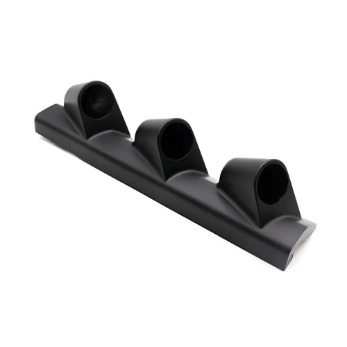 Black car instrument stand with three-hole mounting pattern for 52mm gauges