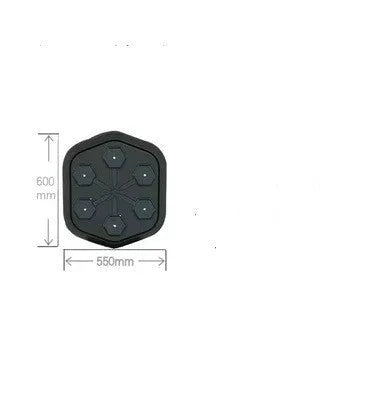 Black smart music boxing machine with Bluetooth connection and included boxing gloves
