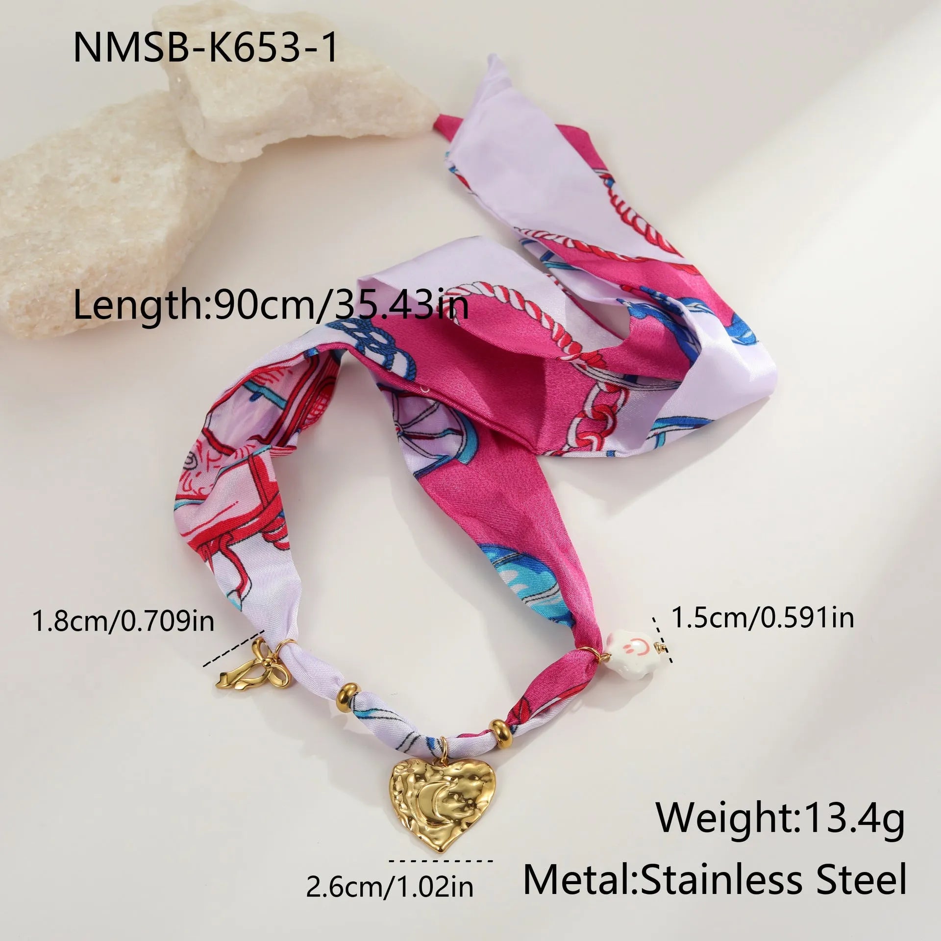 Stainless steel geometric pendant necklace and matching bracelet set with gold electroplating on a white background.