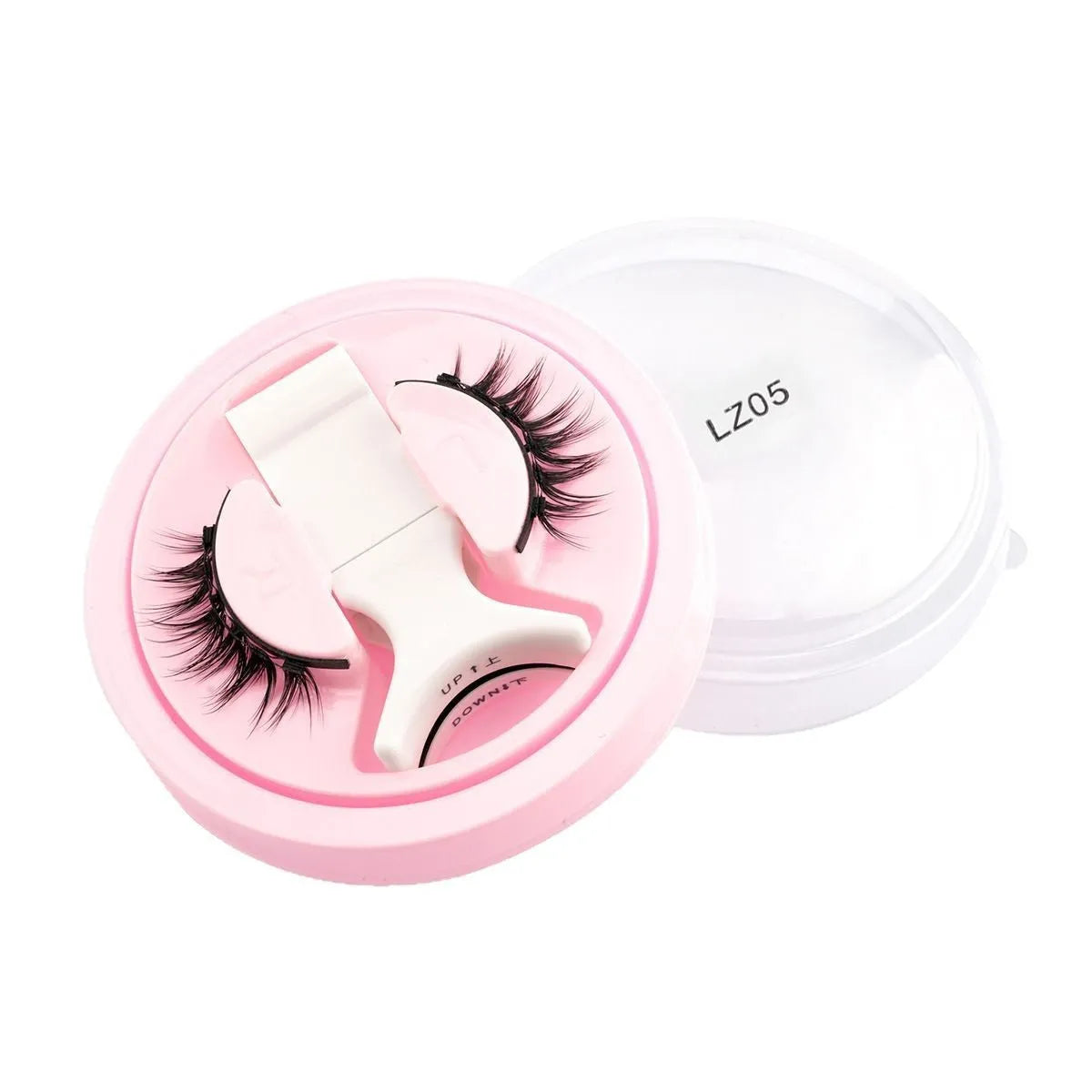 Set of reusable waterproof false eyelashes with glue-free design in five style specifications