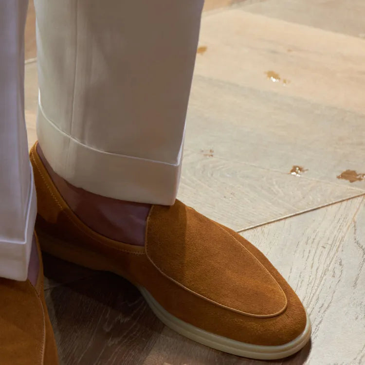 British handmade men's leather loafers in multiple colours with TPR soles sizes 38-44