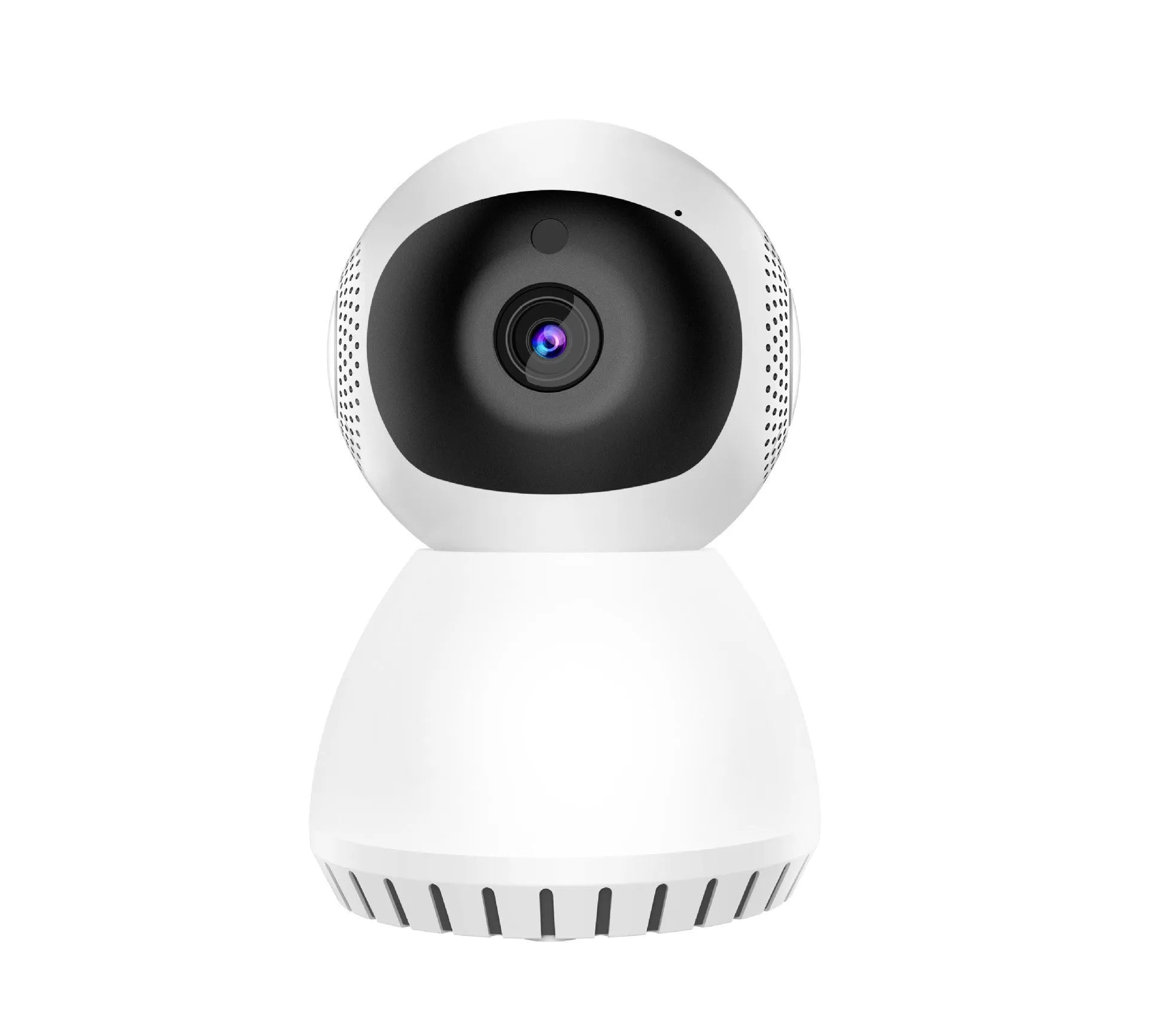 White wireless security camera with dual-frequency WiFi and 12mm lens for 1080p HD home monitoring