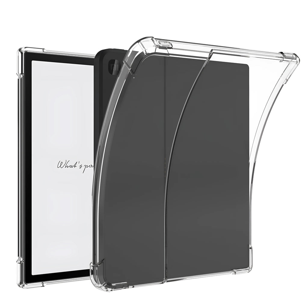 Transparent airbag protective phone case for Xiaomi 7-inch e-book device on a table