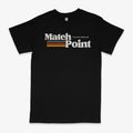 Men's black t-shirt with 3D digital pattern, short sleeves, round neck