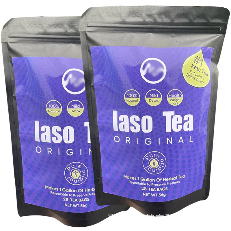 Single sachet of instant sugar-free slimming tea powder for cold soaking.