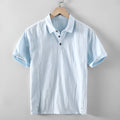Men's loose fit linen blend casual shirt in solid colour options