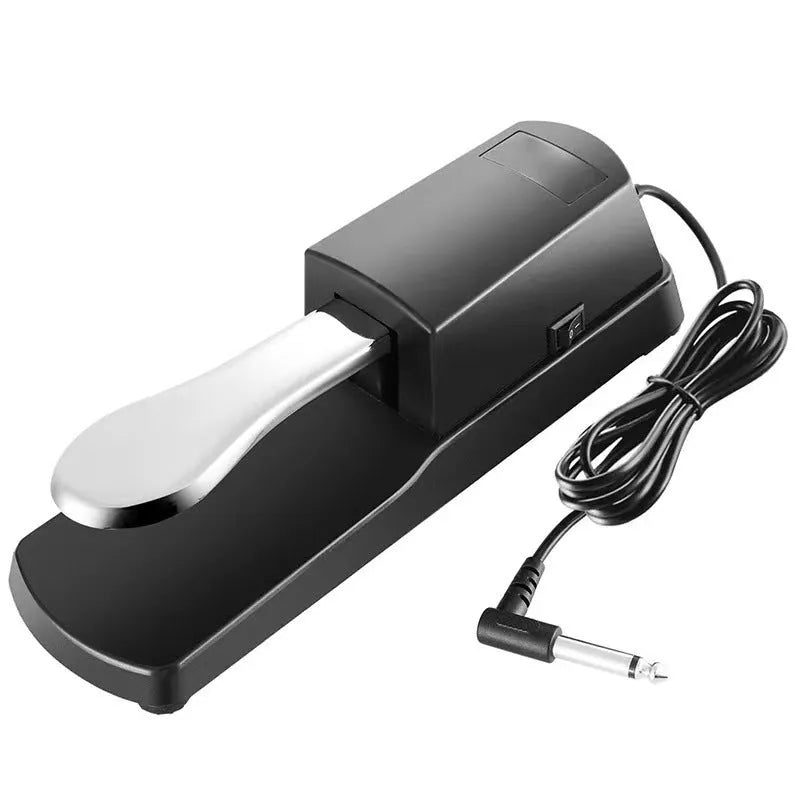 Single leg sustain pedal for electronic keyboards with ABS plastic housing and rubber anti-slip base