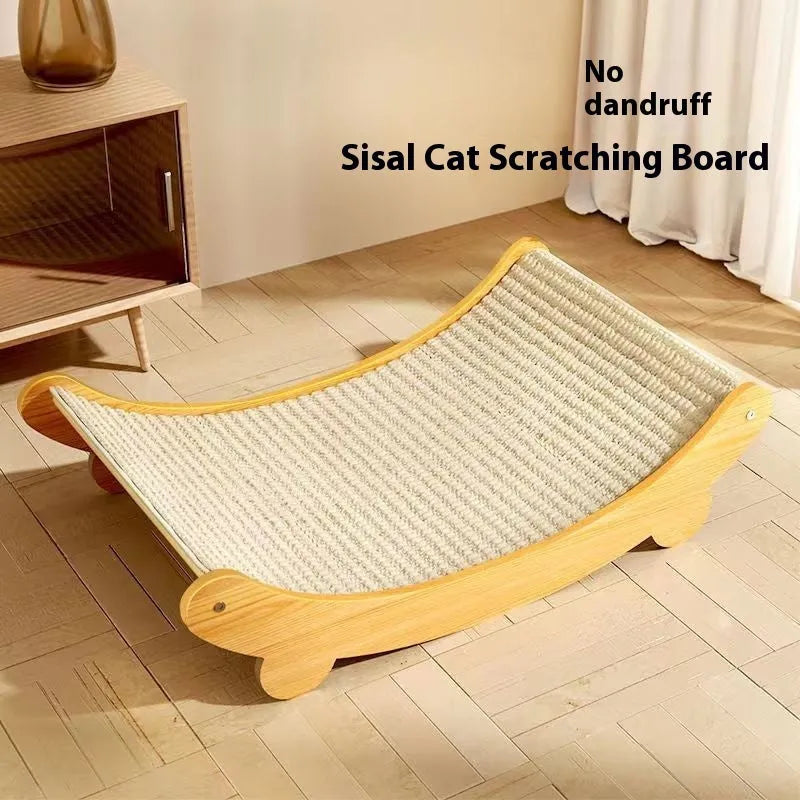 Sisal cat scratch board with natural fibre surface in pastoral style, small and large size options