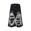 Black women's cropped wide-leg denim jeans with a mid-high waist on a hanger.