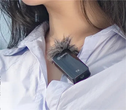 BY-XM6 S1 clip-on wireless microphone for mobile phone and SLR camera with built-in lithium battery