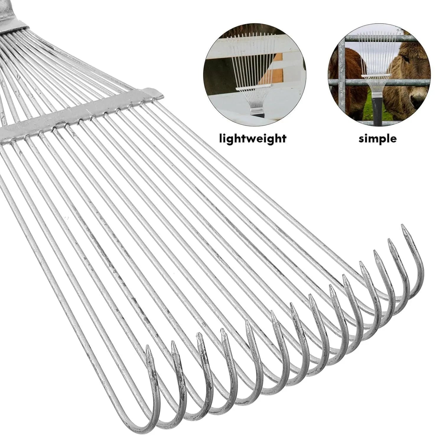 Stainless steel dematting brush with metal teeth for horse cattle dog grooming