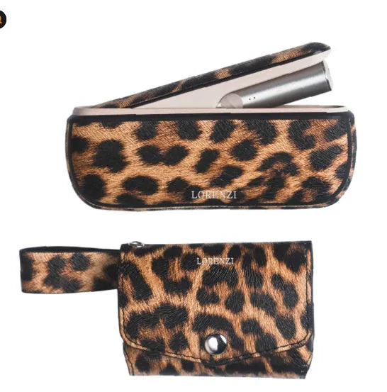 Light luxury storage protective bag in leopard or yellow colour with zipper closure