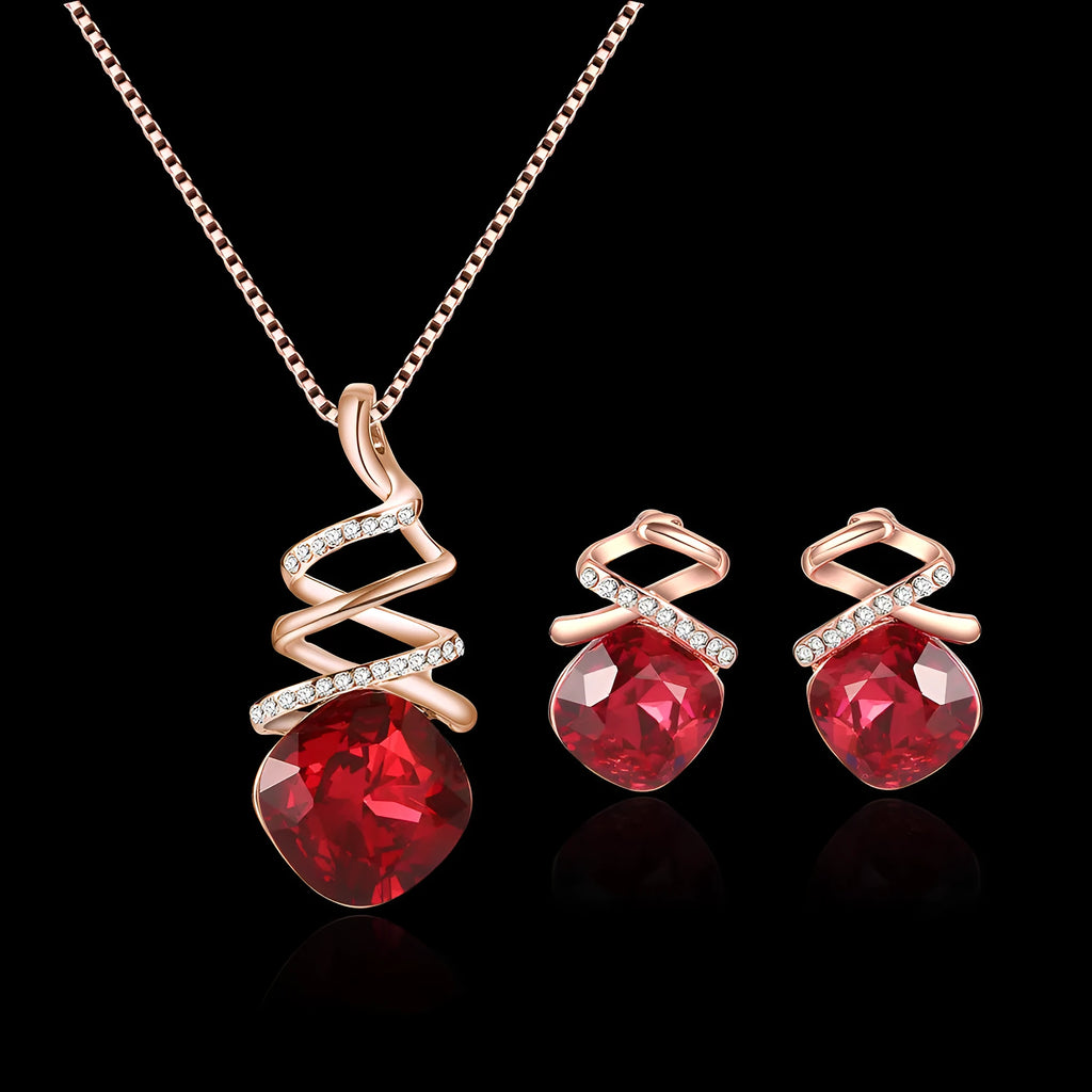 Adjustable alloy bridal jewellery set with necklace and earrings, colour 61172321.