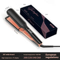 207℃ negative ion hair straightener and curler with temperature display and EU plug