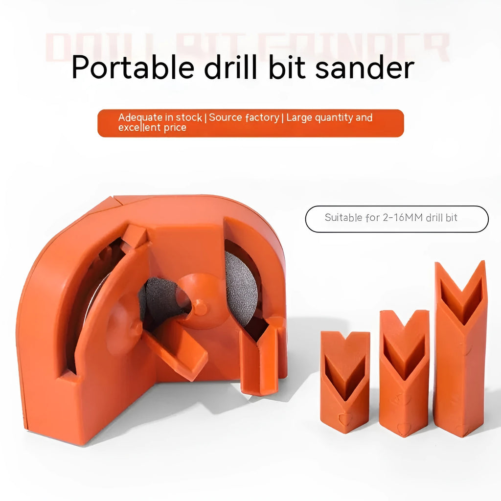 Universal portable grinding sander tool with orange and black replacement wheels