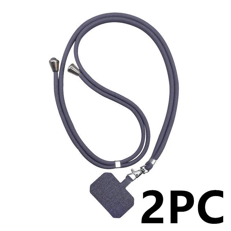 Universal phone case lanyard with electroplated carbon fibre skin back cover in white, black, and red colours