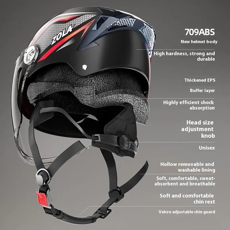 Children's 3C certified motorcycle half helmet in multiple colour options with double mirror finishes
