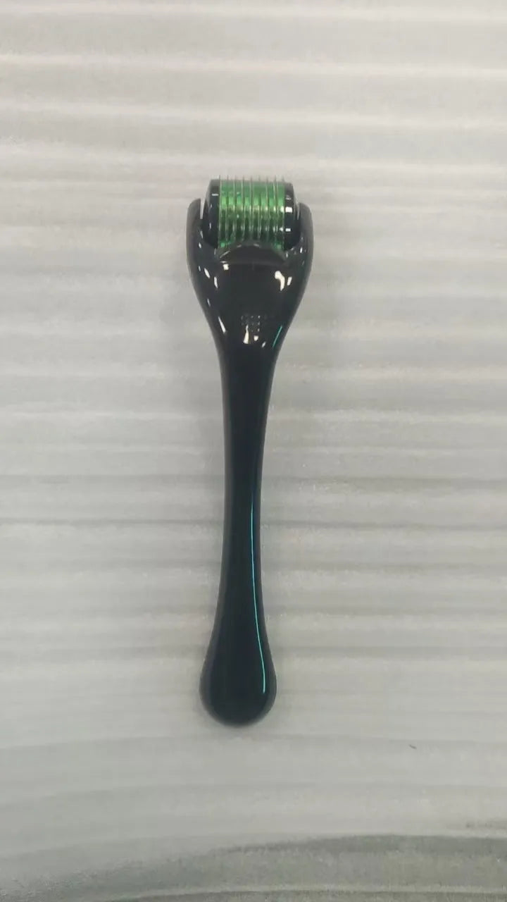 540 micro needle roller device showing multiple colour options and needle specifications for skincare treatments