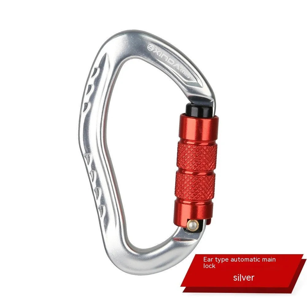 Automatic lock climbing carabiner for outdoor rock climbing equipment in multiple colour options