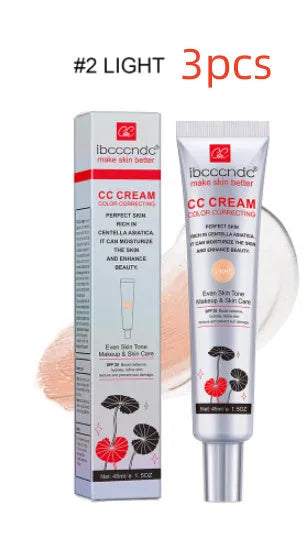 Erborian Centella Asiatica CC Cream tube in dark and light shades for colour correction.
