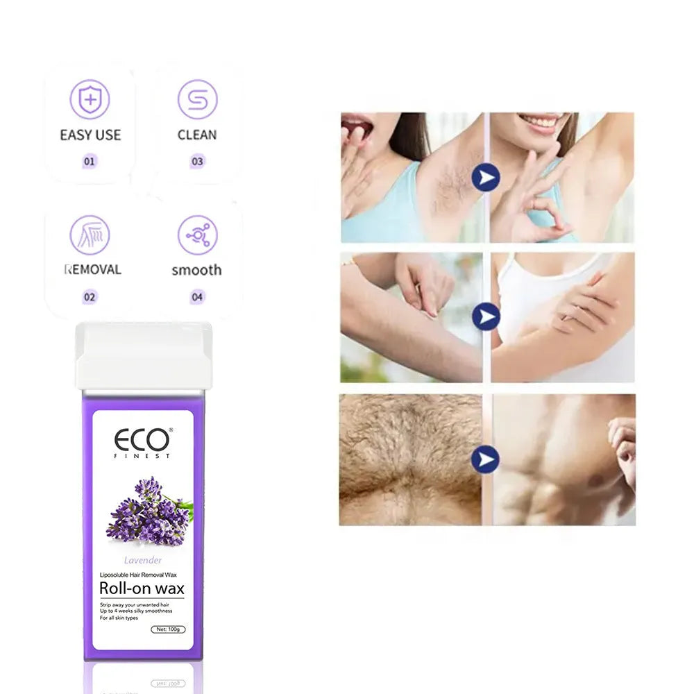 Lavender-scented hair removal wax depilatory cream for full body use.