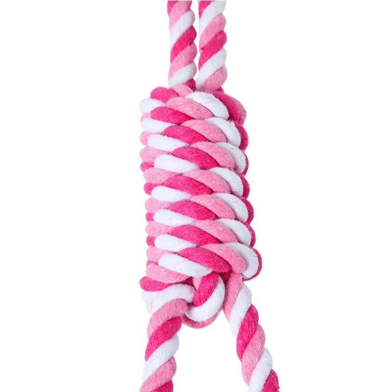 38cm red white and blue cotton string dog toy for medium and large breeds
