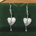 Retro minimalist heart earrings for women in electroplated zinc alloy geometric shape picture colour