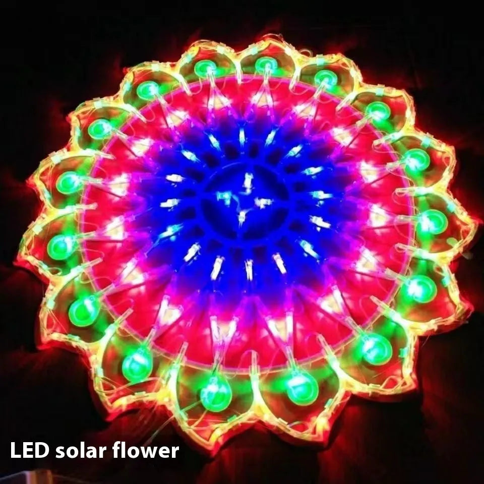 Christmas outdoor decorative string lights with peacock lamp, love, sunflower and star shapes